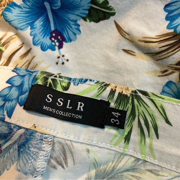 SSLR Men’s Floral Shorts Size 34 - Picture 5 of 5